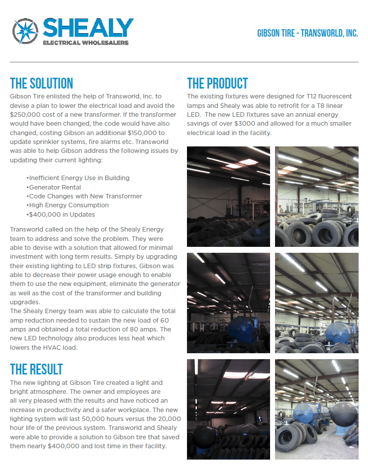 Project profile on Gibson Tire and the power solution we provided for them.